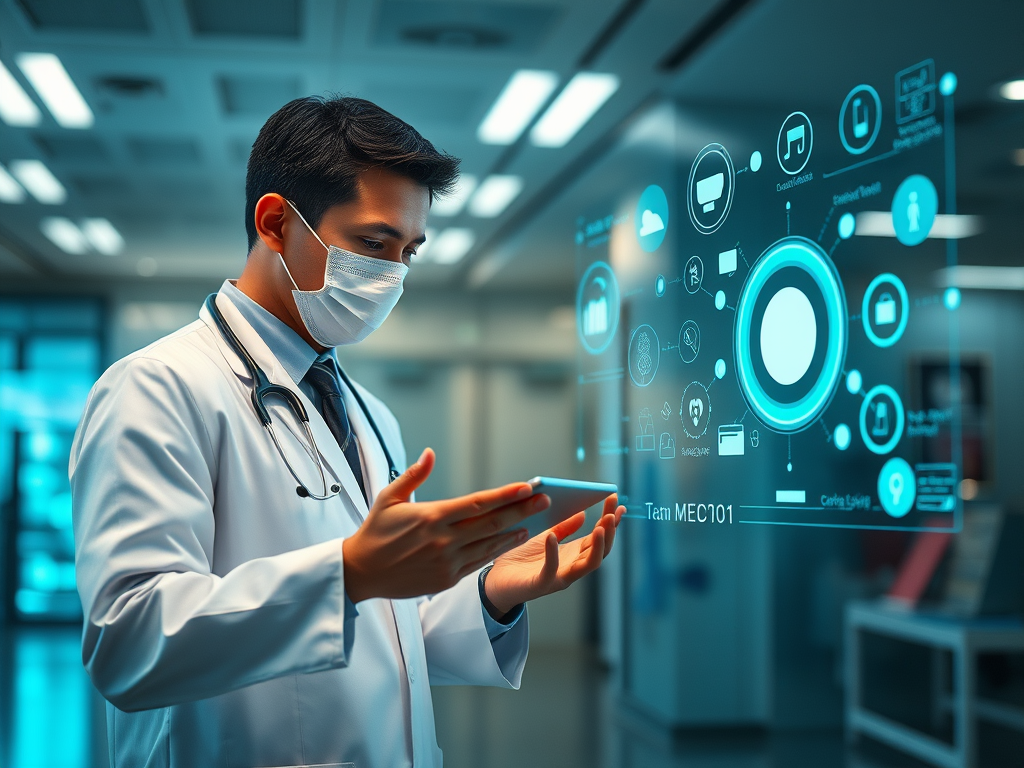 Médico a usar Agentes de IA